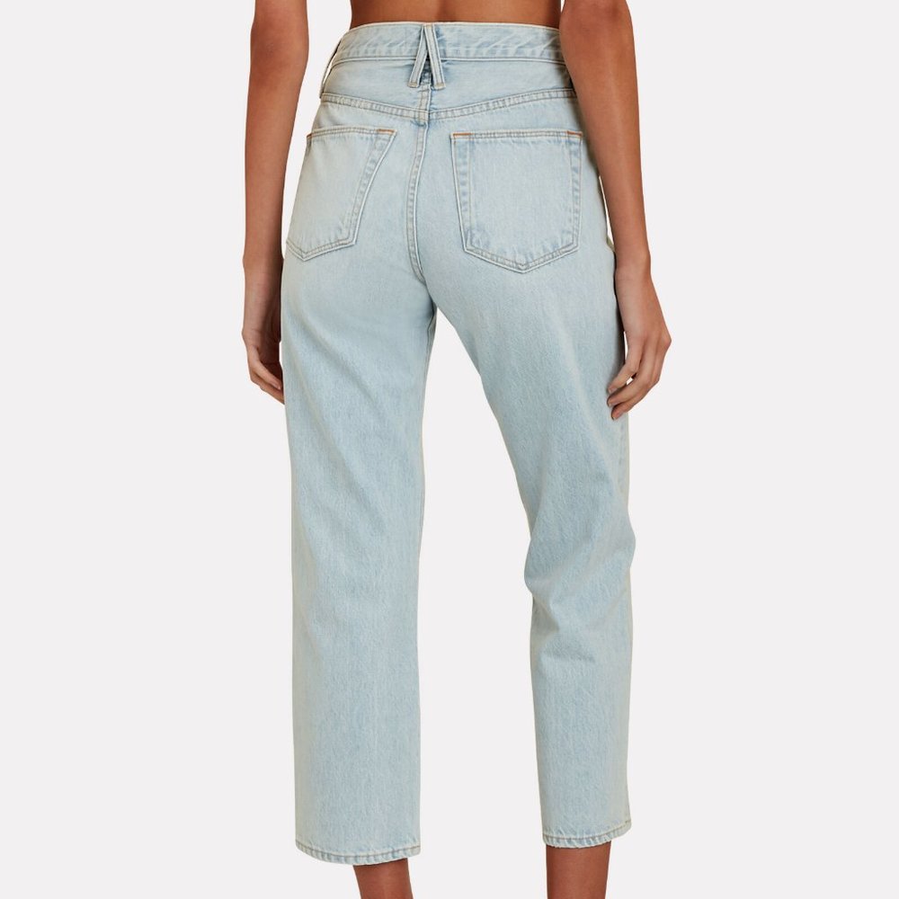 SLVRLAKE Sophie Crop JEANS Size 26 Straight Leg Light Blue Love Song NEW $319 - Picture 3 of 11